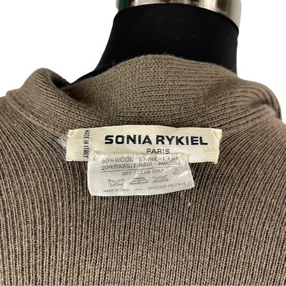 SONIA RYKIEL PARIS VINTAGE WOOL ANGORA KNIT TASSEL CAPE PONCHO SWEATER WRAP - Picture 9 of 9